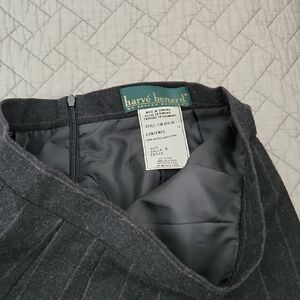 Harve Benard Dark Gray A-Line Skirt